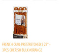 Cherish French Curl Pre-Stretched 22 inch Bulk Orange